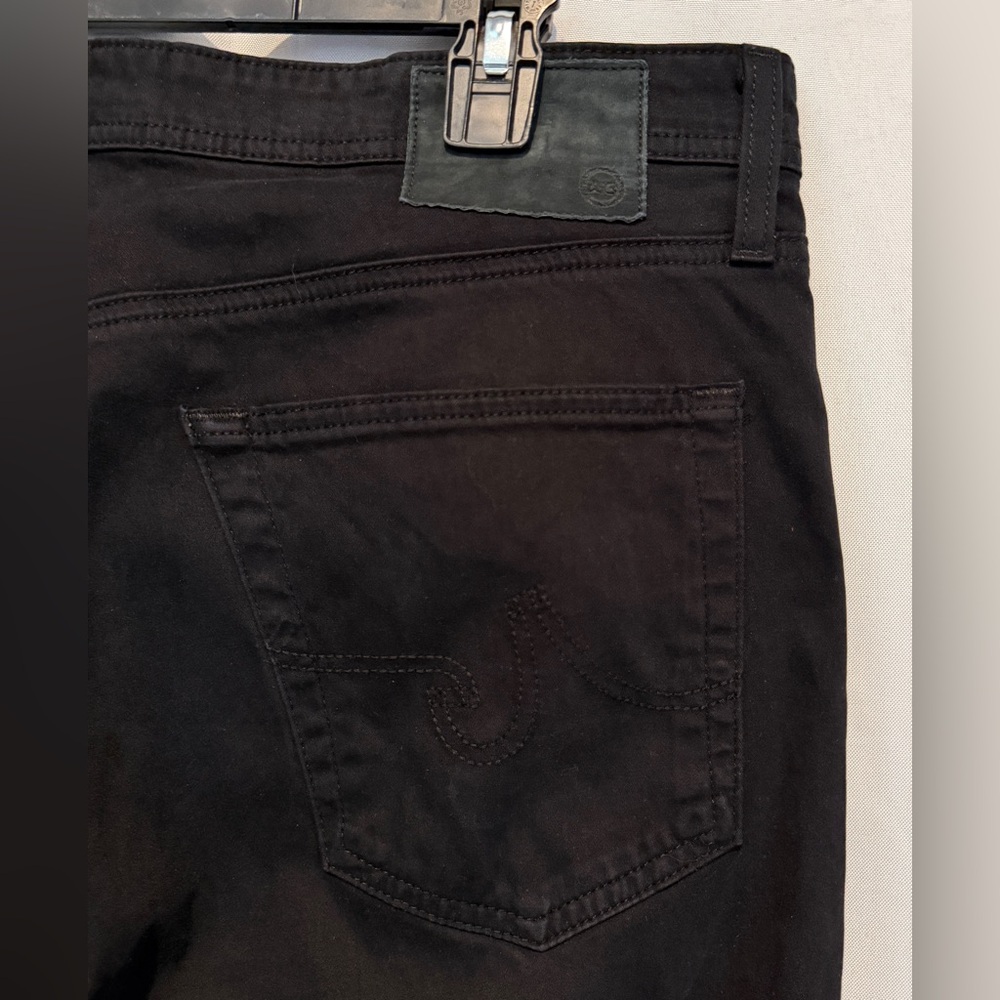 AG Adriano Goldschmied Jeans 34x34 The Protege Black Straight Leg Sueded 36x34 - Picture 11 of 12